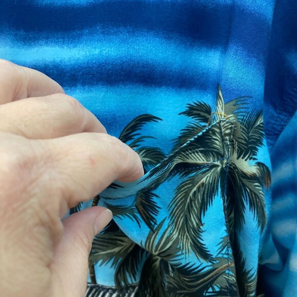 Big Dogs Hawaiian Shirt 3X  Beach Car & Palm Tree Print Rayon Fabric - Picture 6 of 11